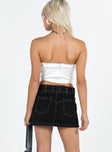 Front view of model wearing  front Mendes Mini Skirt Black Princess Polly  Mini Skirts 