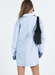 product Princess Polly Crew Neck  Rouni Shirt Dress White / Blue