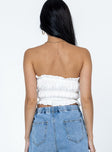 product Princess Polly Sleeveless Square Neck  Janey Strapless Top White