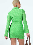 product Princess Polly V-Neck  Calvert Long Sleeve Mini Dress Green