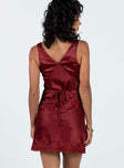 product Princess Polly Scoop Neck  Athenia Mini Dress Burgundy