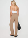 product Princess Polly High Waisted Pants High Waisted Pants High Waisted Pants  Brenda Linen Blend Pants Beige