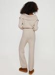 back view of model wearing Princess Polly Umanzor Pants Beige High Waisted Pants 