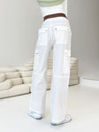 product Princess Polly High Waisted Pants High Waisted Pants High Waisted Pants  Toscan Cargo Pants White