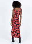 product Princess Polly High Neck  Lauers Maxi Dress Red Floral / Black