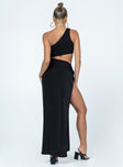 product Princess Polly Crew Neck Crew Neck  Kola One Shoulder Maxi Dress Black