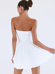 product Princess Polly Asymmetric Neckline  Rashida Strapless Mini Dress White