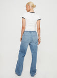 product Princess Polly High Waisted  Maves Denim Drawstring Pants Mid Wash