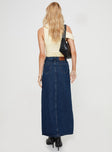 product Saige Denim Maxi Skirt Mid Wash Princess Polly  Midi Skirts 