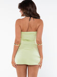 product Princess Polly Asymmetric Neckline  Irena Strapless Mini Dress Green Petite