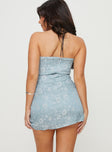 product Princess Polly Square Neck  Ramie Strapless Mini Dress Blue Petite