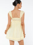 product Princess Polly Asymmetric Neckline  Carlita Mini Dress Yellow