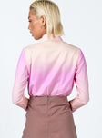 back view of model wearing Princess Polly Juliana Long Sleeve Bodysuit Multi Full Sleeves V-Neck 