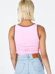 back view of model wearing Princess Polly Don't Be Jelly Tank Top Pink 