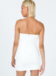 back view of model wearing Princess Polly Elianna Mini Dress White 