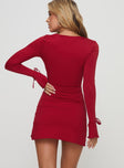 Dalzine Long Sleeve Mini Dress Red