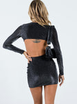 product Princess Polly Crew Neck  Kalbarri Cut Out Mini Dress Black