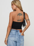 Pinkman Strapless Top Black