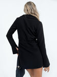 product Princess Polly V-Neck  Kyah Wrap Blazer Dress Black