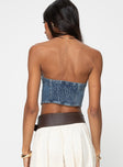 product Princess Polly Sleeveless Square Neck  Alexian Strapless Top Denim