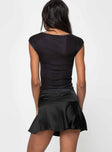 Front view of model wearing  front Gibbs Mini Skirt Black Princess Polly  Mini Skirts 