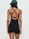 Run The Play Active Romper Black