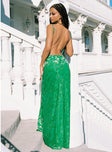 product Princess Polly High Neck  Burn Out Velvet Maxi Dress Green