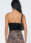 back view of model wearing Princess Polly Keanu Bodysuit Black Sleeveless straight 