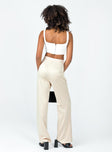 back view of model wearing Princess Polly Vinnie Pants Cream 