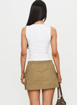 Lieutenant Cargo Mini Skirt Taupe Mini Skirts 