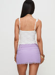 Meredith Ruched Mini Skirt Lilac