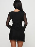 Martinez Long Sleeve Mini Dress Black