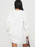 Canlish Sweater Mini Dress Cream