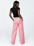 back view of model wearing Princess Polly Last Call Pants Pink 