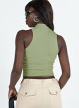 product Princess Polly Sleeveless Square Neck  Torrington Top Green