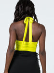 back view of model wearing Princess Polly Omarion Top Green 