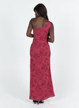 product Princess Polly Asymmetric Neckline  Chika One Shoulder Maxi Dress Red