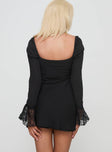 Softer Side Long Sleeve Mini Dress Black