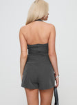 Swinton Halter Playsuit Charcoal