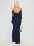 Edmone Long Sleeve Maxi Dress Navy