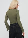 Linsley Long Sleeve Top Green