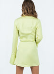 product Princess Polly V-Neck  Posy Long Sleeve Mini Dress Green