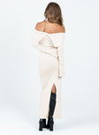 product Princess Polly High Neck  Louden Off The Shoulder Maxi Dress Cream