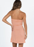 product Princess Polly Asymmetric Neckline  Irena Strapless Mini Dress Dusty Pink