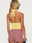 Whimsy Halter Top Lemon