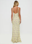 Gardens Of Babylon Lace Maxi Dress Lemon Floral