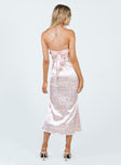 product Princess Polly Crew Neck Crew Neck  Barnsley Strapless Midi Dress Pink / Floral