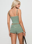 product Miztaray Shorts Green / Cream Stripe Princess Polly High Waisted Shorts 