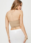 product Princess Polly Sleeveless Asymmetric Neckline  Bettye Twist Top Beige