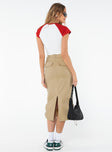 product Bellows Cargo Midi Skirt Beige Princess Polly  Midi Skirts 